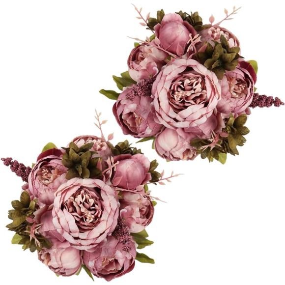 2Pcs Artificial Peonies Fake Flowers for Decoration, Faux Peony Silk Flowers - Picture 9 of 12